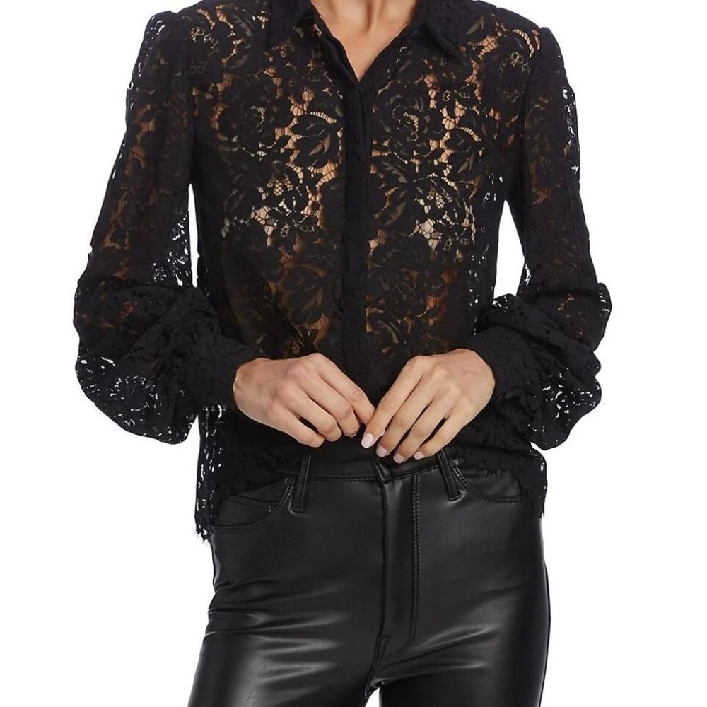 Generation Love Jada Black Lace Blouse Size Small NWT